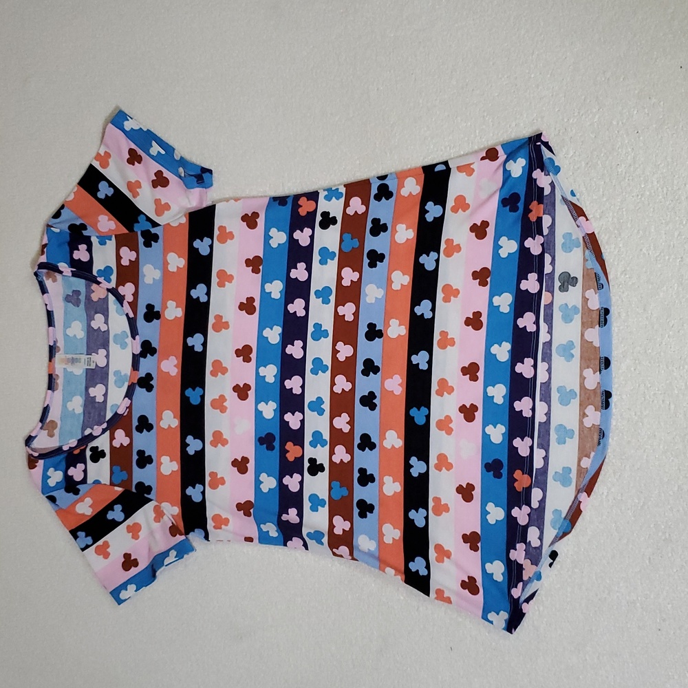 LuLaRoe Disney Classic Top Mickey Mouse Stripped XS